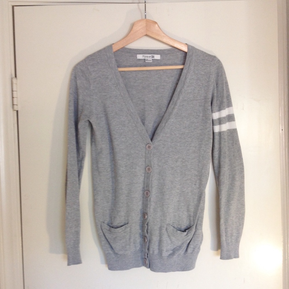 Stripe Sleeve Cardigan